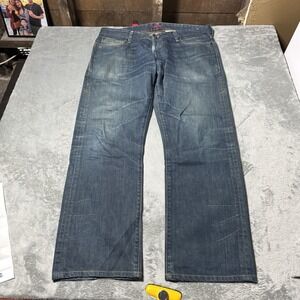 VTG Y2K Levis "red" Slim Straight BootCut Mens‎ Jeans Size 36x32 (37x29.5)